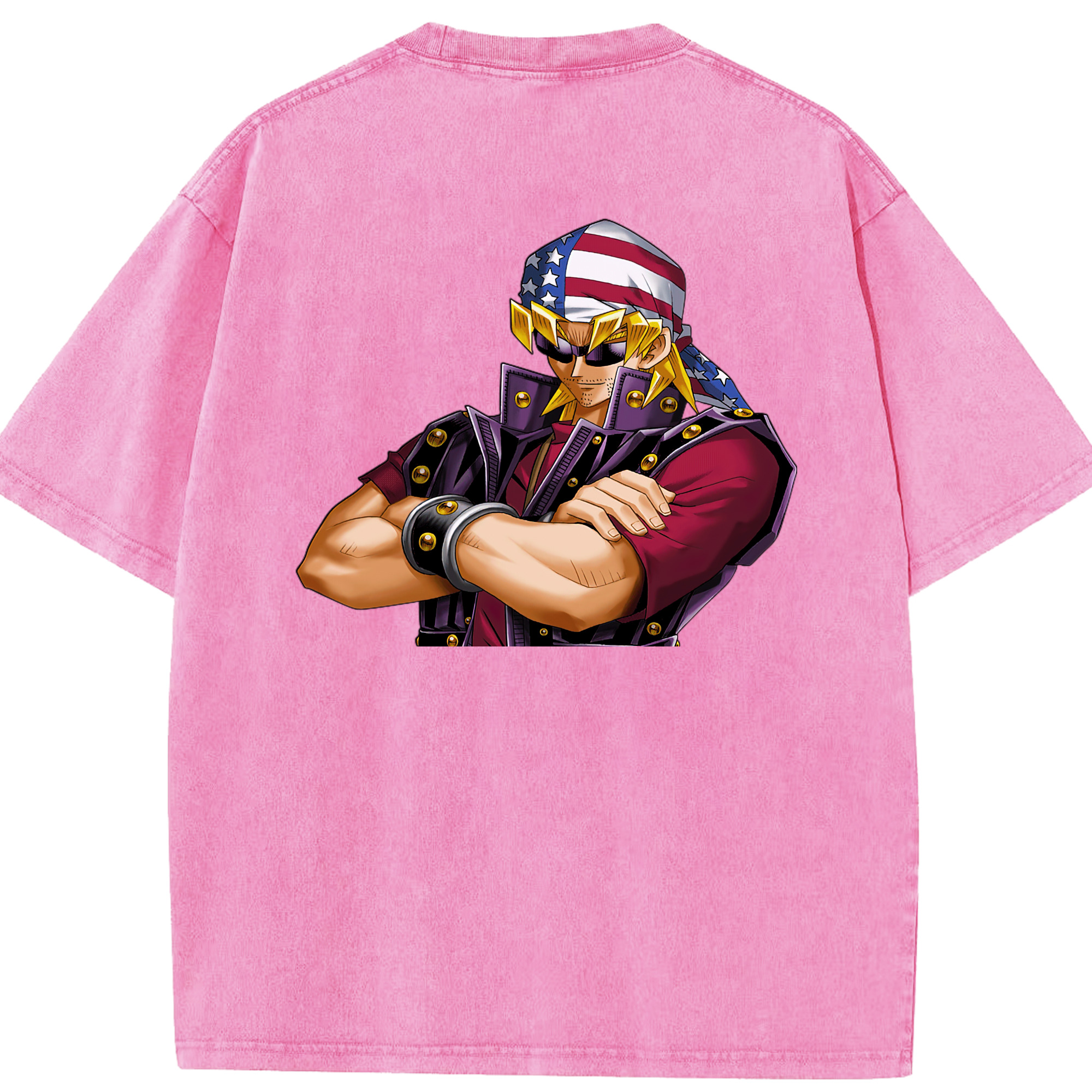 （画像用） 遊☆戯☆王 Yu-Gi-Oh! 綿100% ヴィンテージ風 半袖Tシャツ（背面プリント）